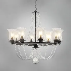 Chandelier arte lamp malia alm bk